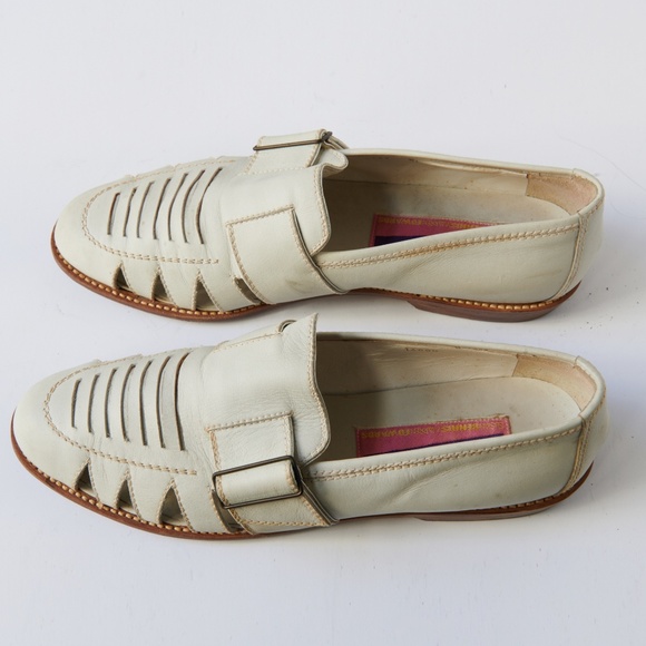 80s - SUSAN BENNIS - WARREN EDWARDS - Loafers - Men\'s - 10 - Wht - Leather main image 4